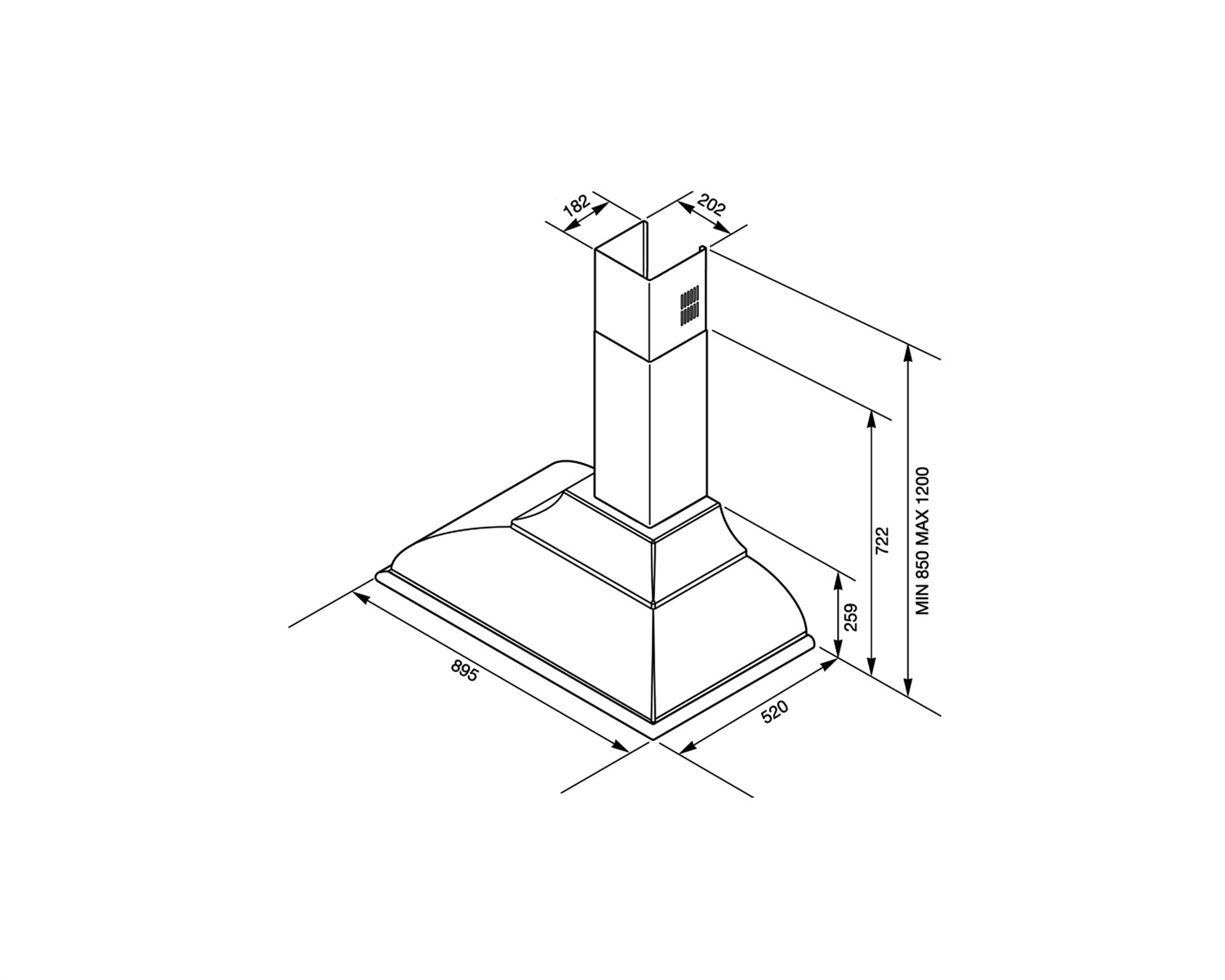 картинка Кухонная вытяжка Smeg KC19POE кремовый 