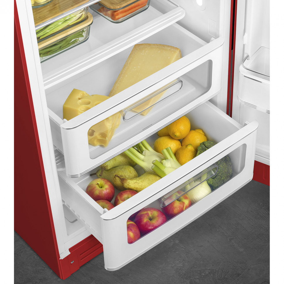 картинка Отдельностоящий холодильник Smeg FAB28RRD6 красный 