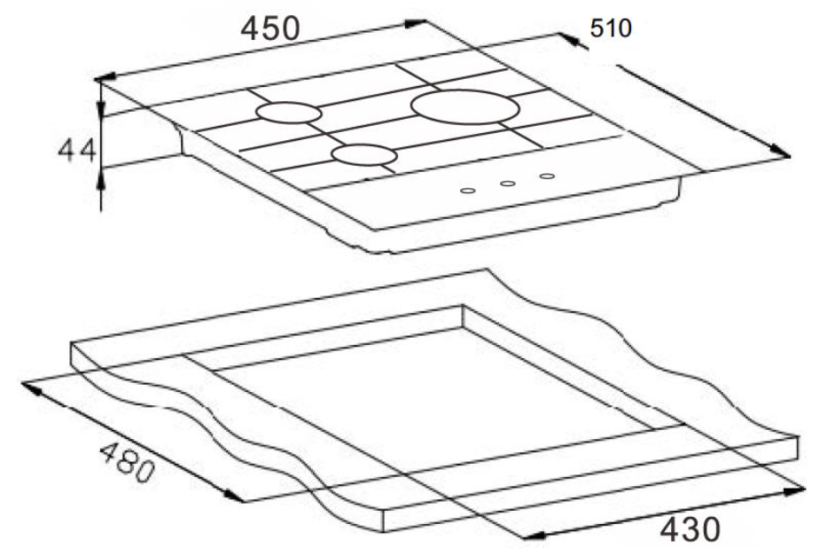 картинка Газовая варочная панель Weissgauff HGG 451 WGH 