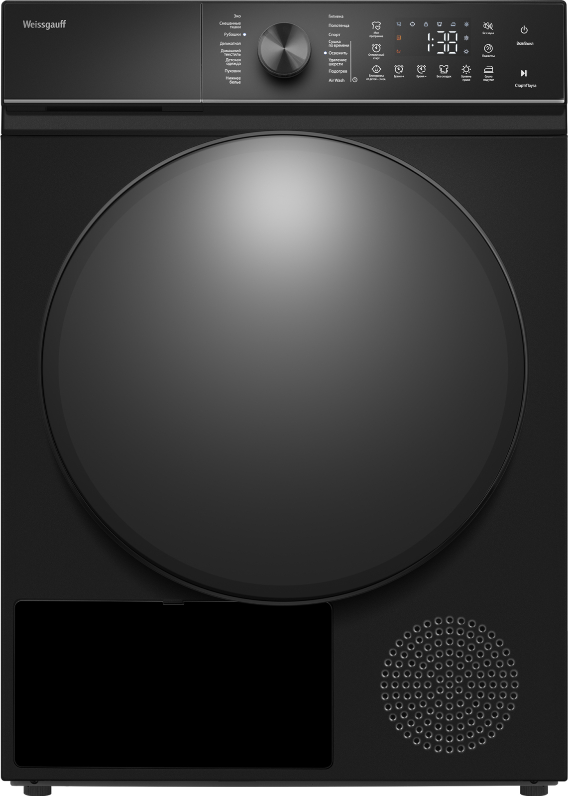 картинка Сушильная машина Weissgauff WD 5910 Heat Pump Matt Black 