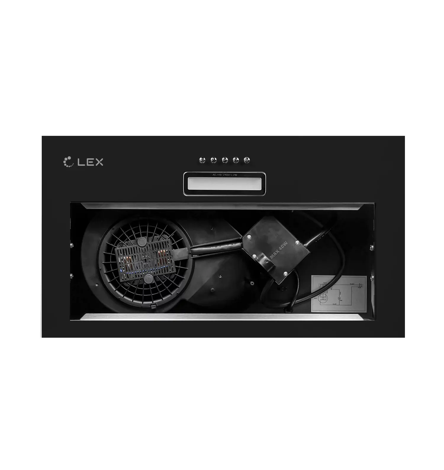 картинка Кухонная вытяжка Lex GS BLOC LIGHT 600 BLACK  картинка Кухонная вытяжка Lex GS BLOC LIGHT 600 BLACK