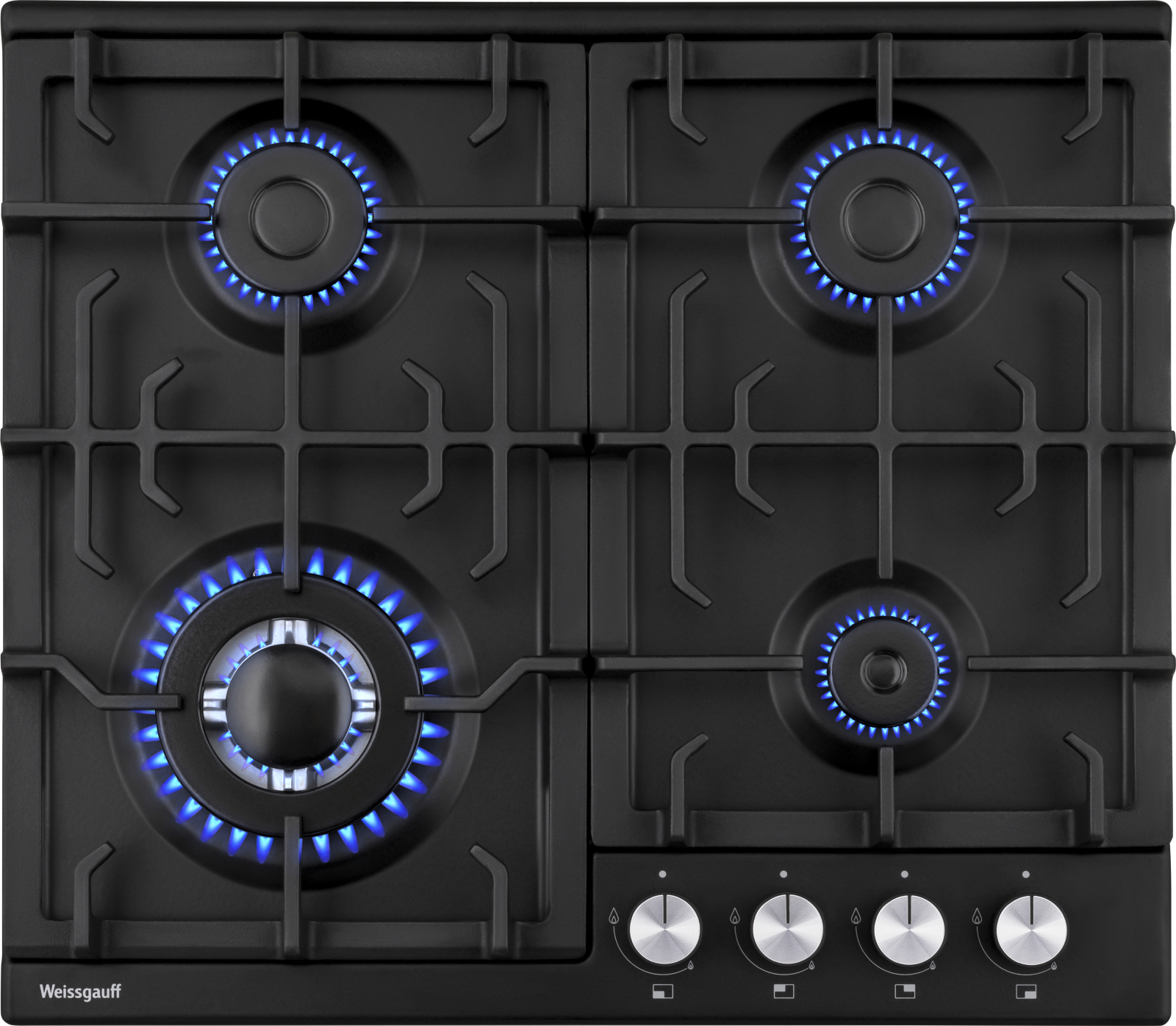 картинка Газовая варочная панель Weissgauff HGG 641 BEB черный 