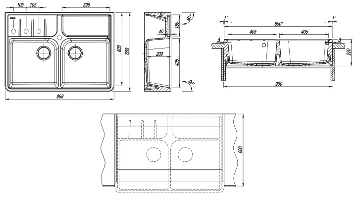 картинка Мойка для кухни Florentina Вилладжио 