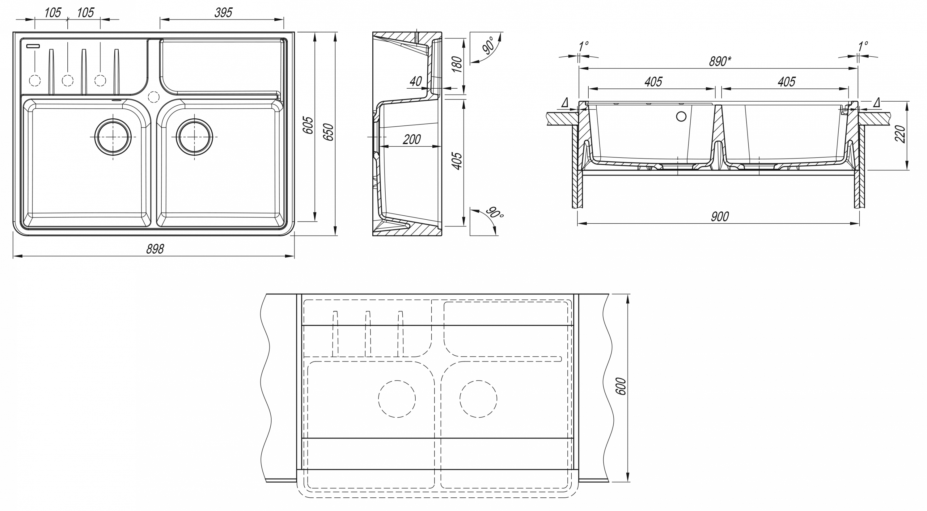 картинка Мойка для кухни Florentina Вилладжио 