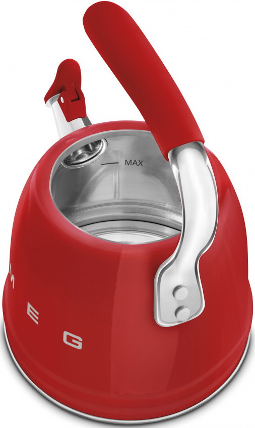 картинка Чайник со свистком Smeg WKF01RD красный 