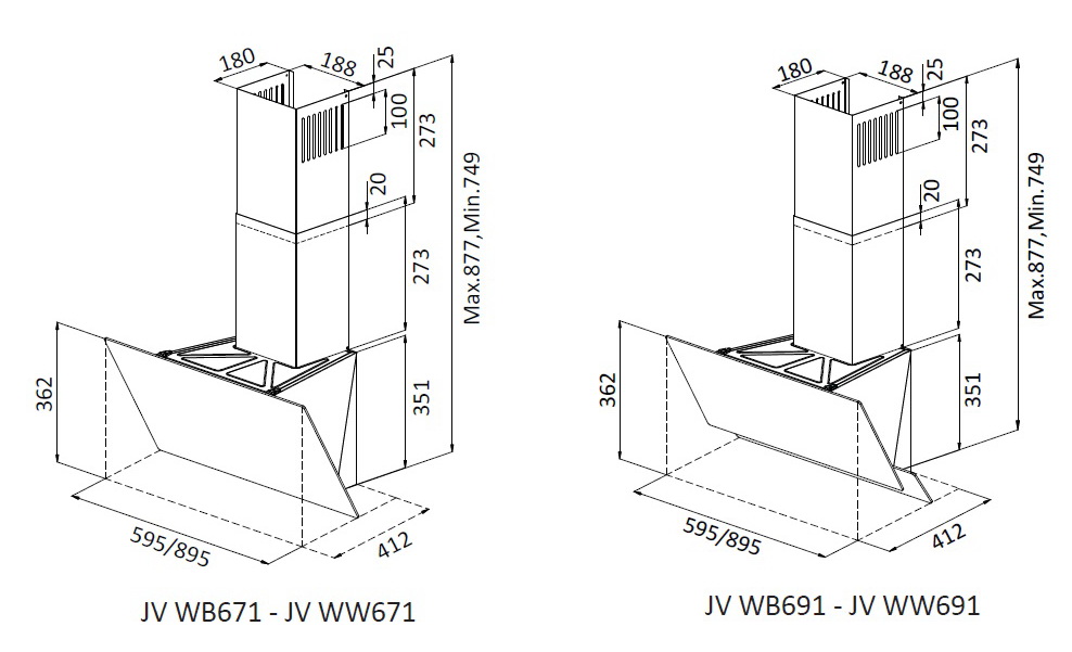 картинка Кухонная вытяжка Jacky's JV WW691 