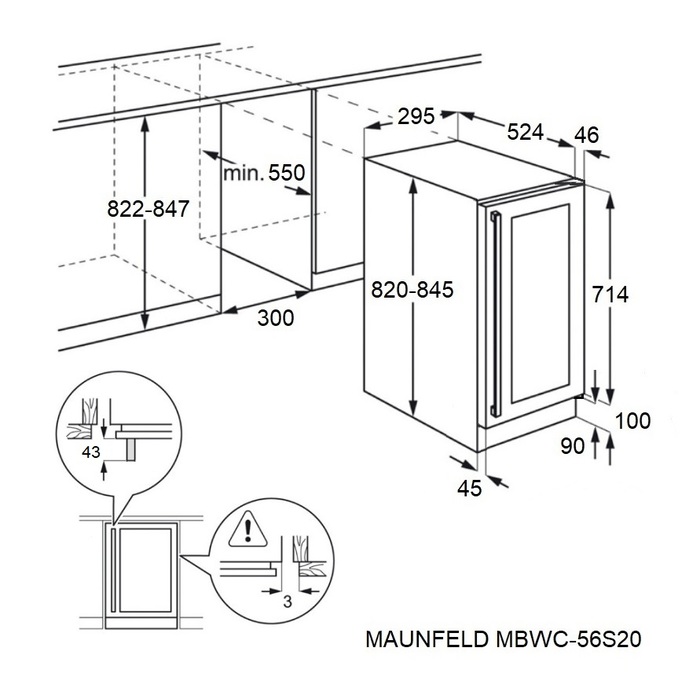 картинка Винный шкаф Maunfeld MBWC-56S20  картинка Винный шкаф Maunfeld MBWC-56S20