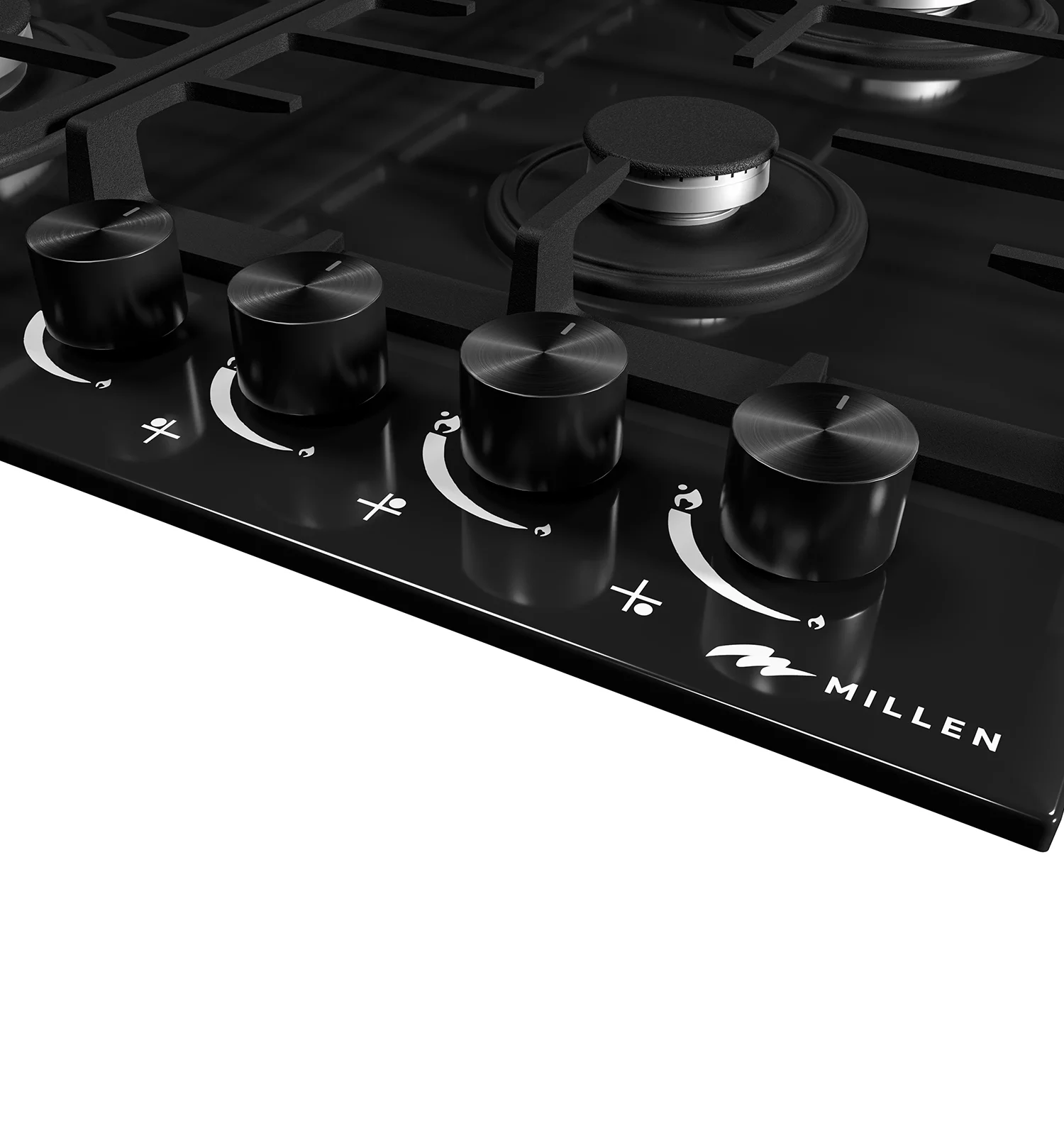 картинка Газ на стекле варочная панель MILLEN MGHG 602 BL 