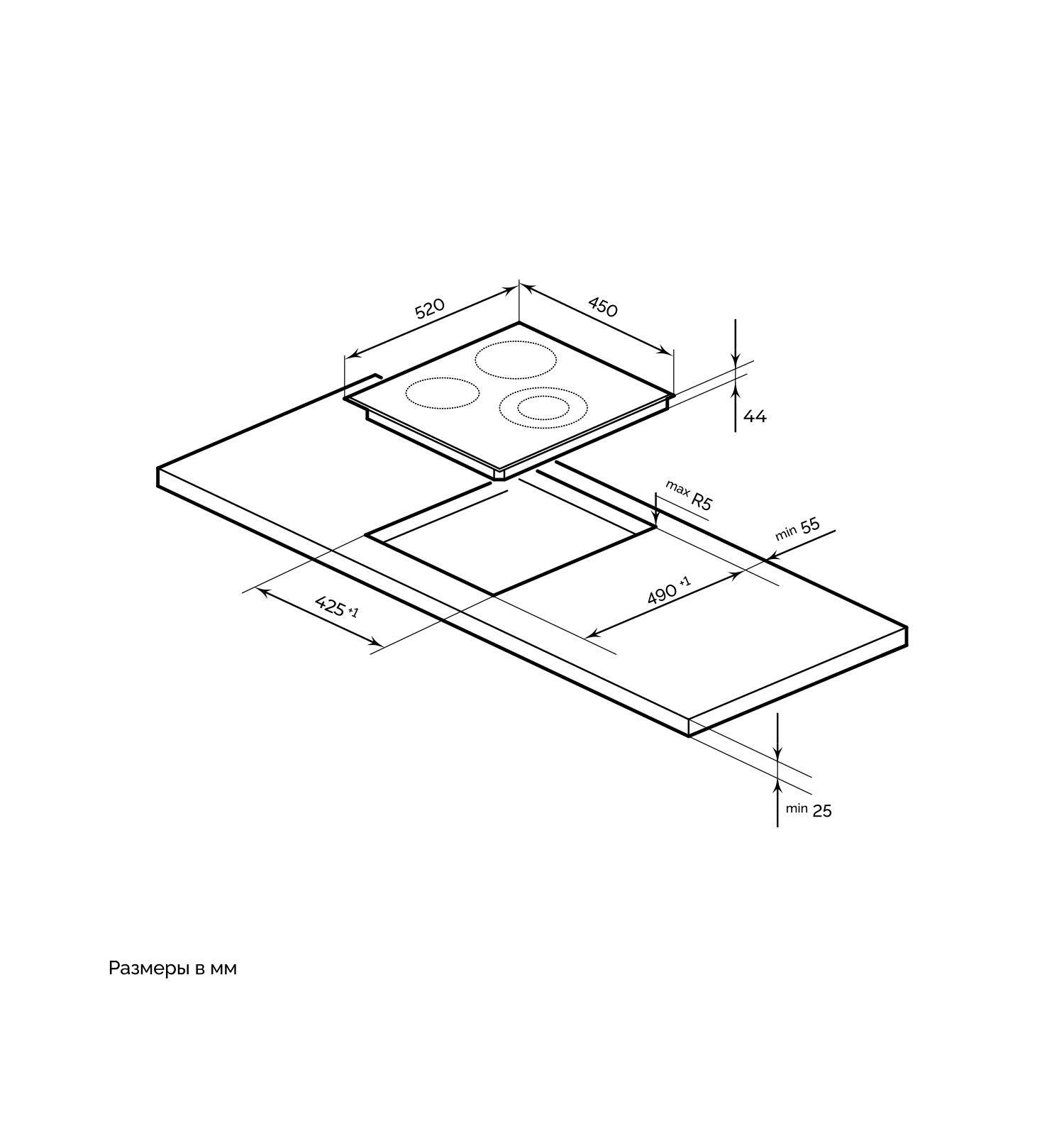 картинка Электрическая варочная панель MILLEN MEH 452 BL 