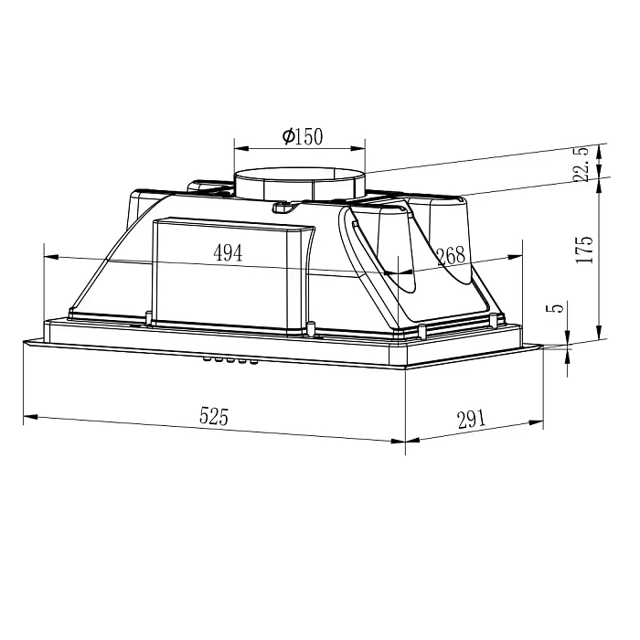 картинка Кухонная вытяжка Evelux Amanda 60 X 