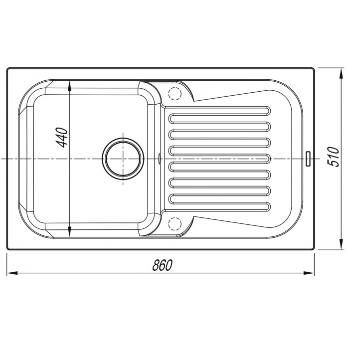 картинка Мойка для кухни Florentina Арона-860 