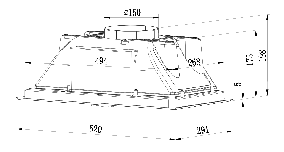 картинка Кухонная вытяжка полновстраиваемая Weissgauff BOX 900 PB IX 