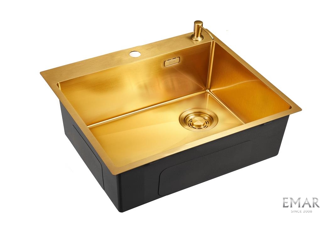 картинка Кухонная мойка Emar EMB-560(TOP) PVD Golden 
