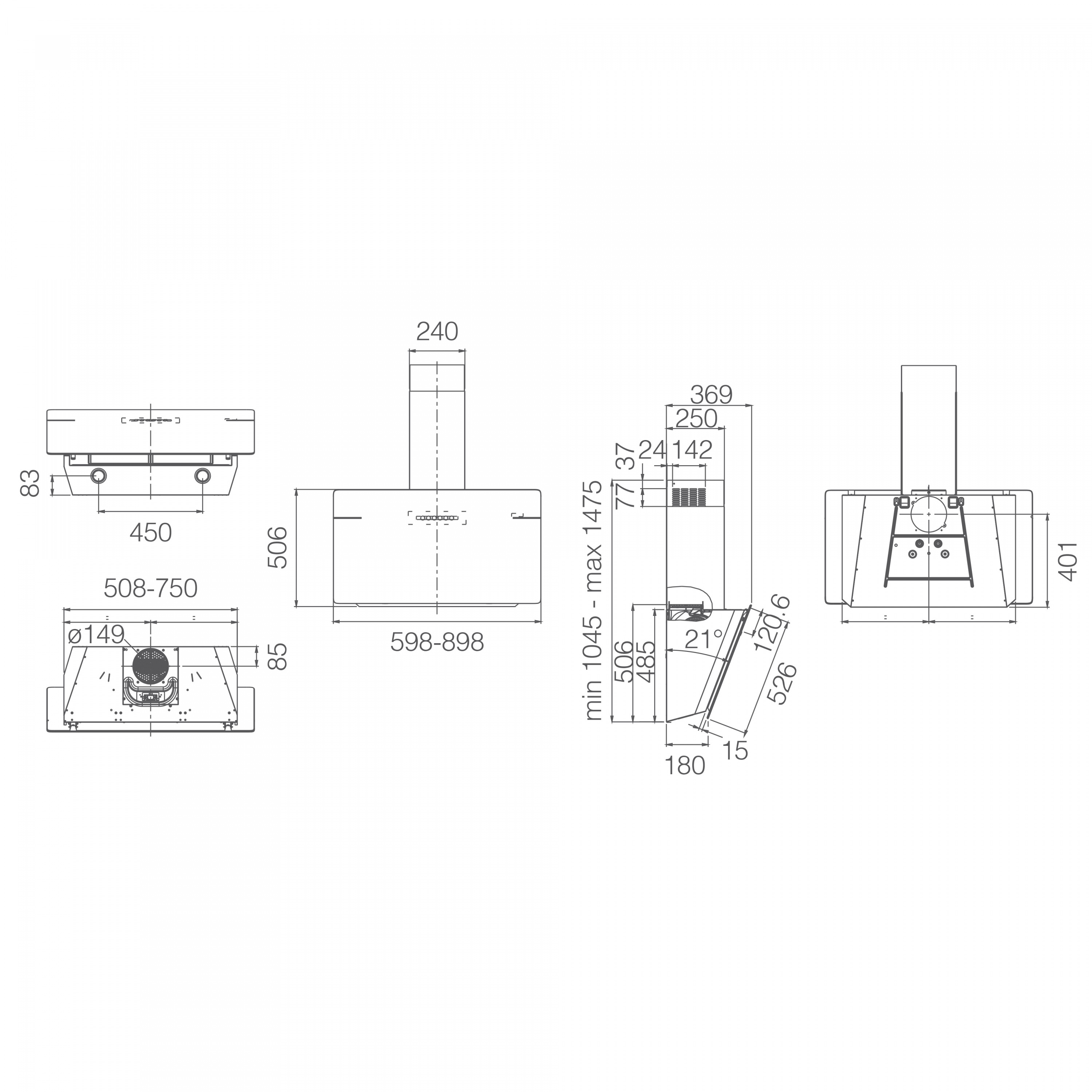 картинка Кухонная вытяжка Elica L'ESSENZA BL/A/60 