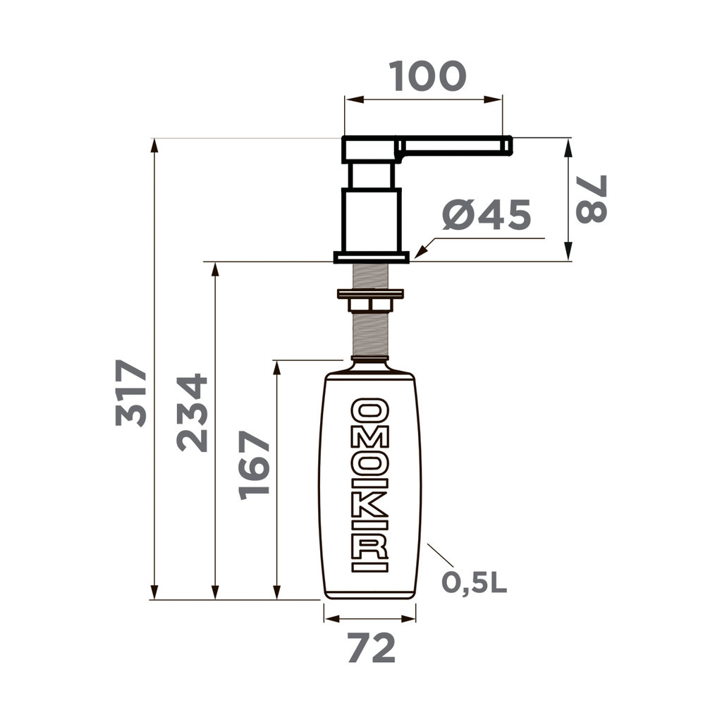 картинка Дозатор для мыла Omoikiri OM-05 