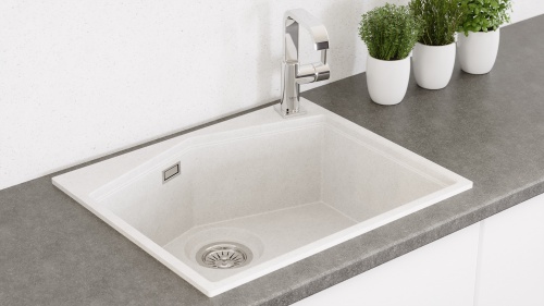 картинка |Discount| Мойка для кухни Kit Kraken OCEAN белая 