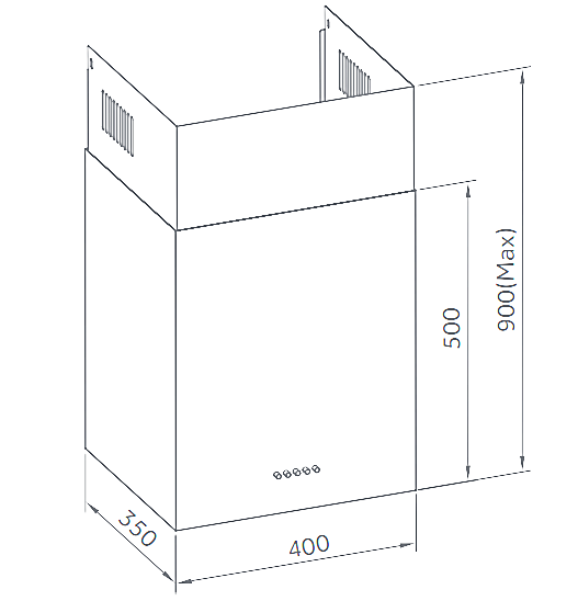 картинка Кухонная вытяжка Weissgauff Box 40 PB Inox 