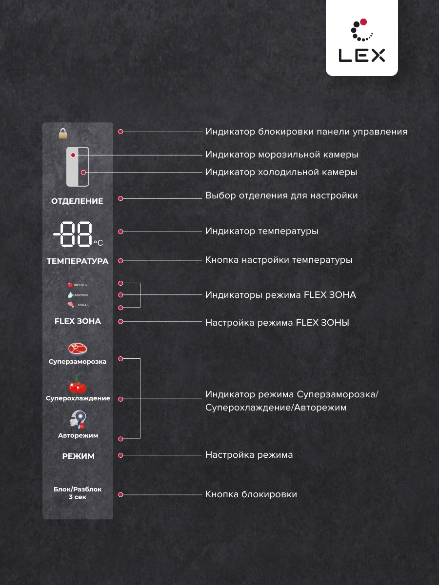 картинка Полувстраиваемый холодильник Lex LSB458STGIDBI  