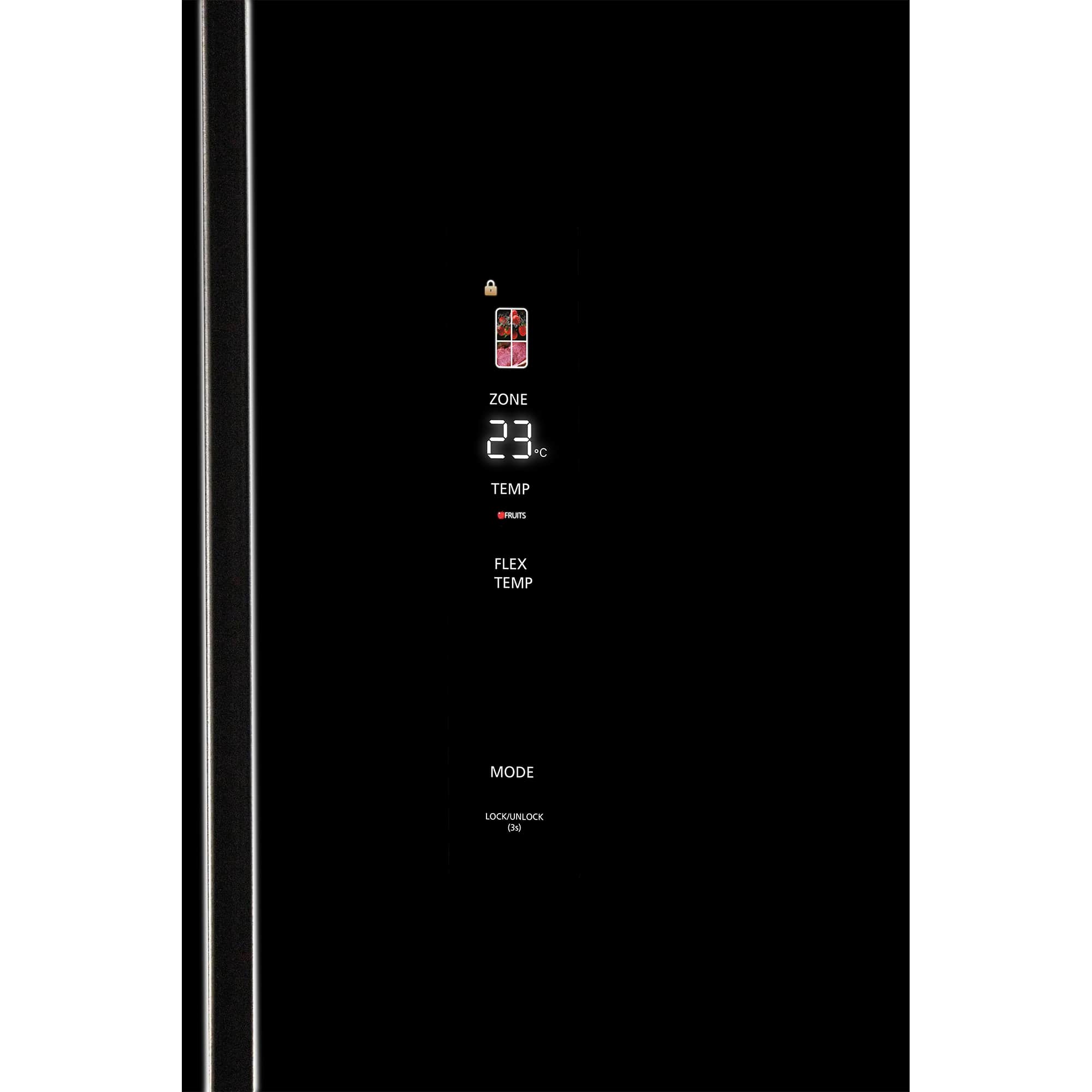 картинка Полувстраиваемый холодильник Hiberg RFQ-600DX NFGB inverter черный 