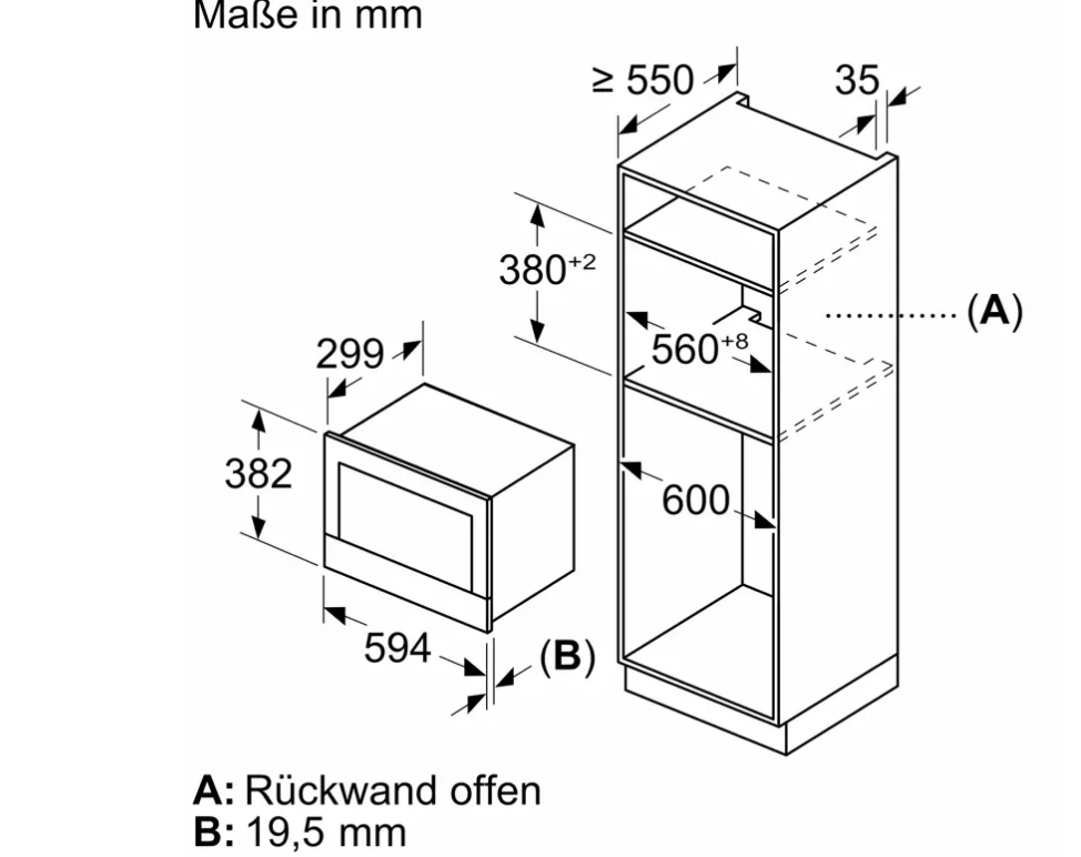 картинка Микроволновая печь встраиваемая Bosch BFL7221W1 