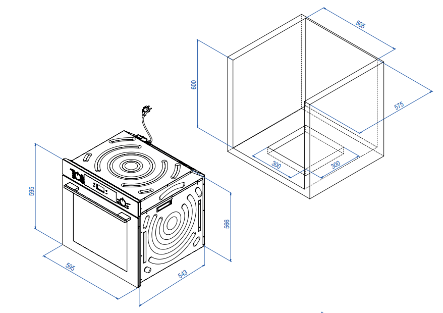 картинка Газовый духовой шкаф Weissgauff WGO 706 BLACK GLASS 