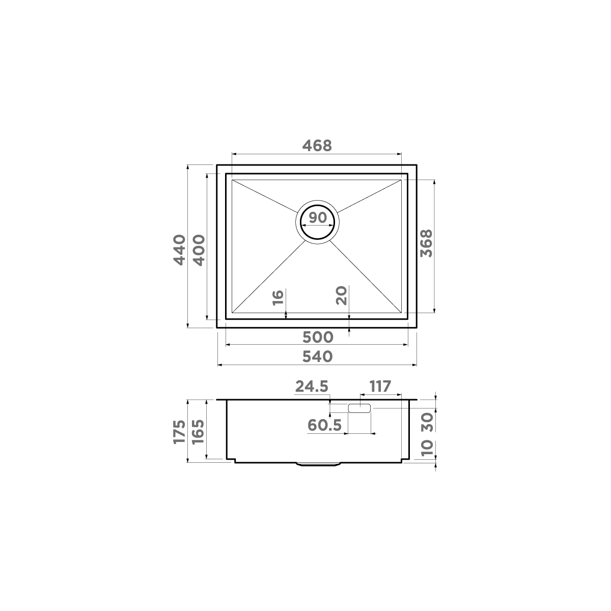 картинка Мойка Omoikiri KASEN 54-16 INT GM 