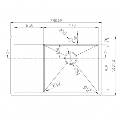 картинка Мойка для кухни Melana D7851HG-R PROFLINE золото 