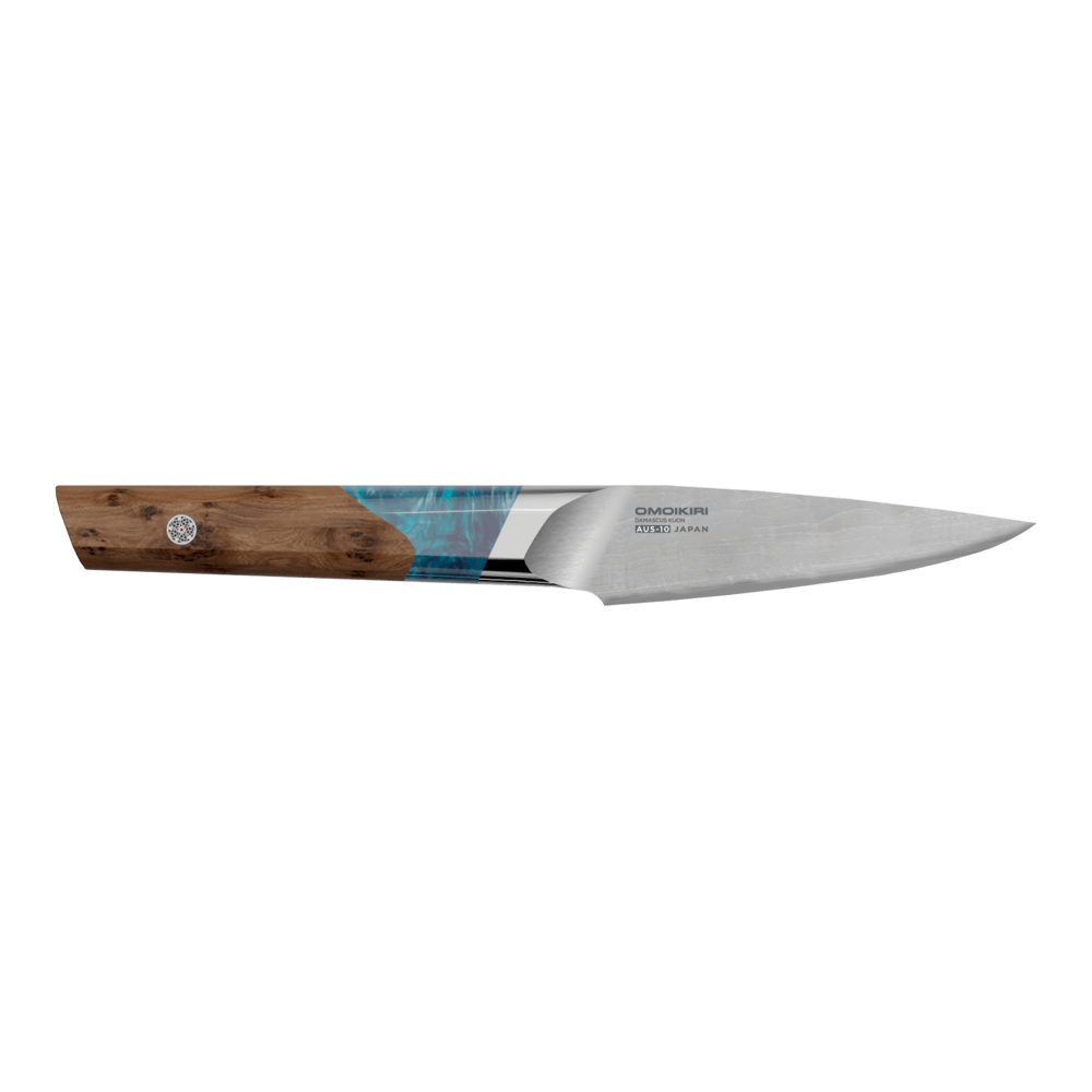 картинка Нож овощной Omoikiri Damascus Suminagashi  картинка Нож овощной Omoikiri Damascus Suminagashi