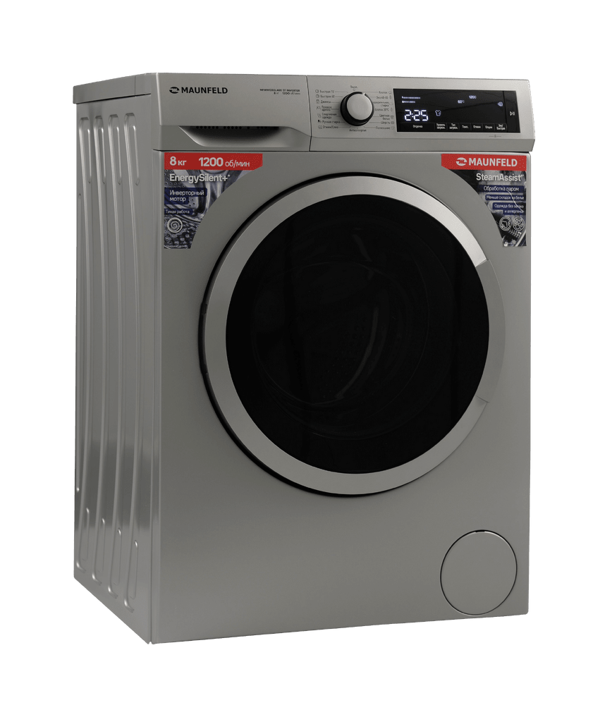 картинка Стиральная машина с паром Maunfeld MFWM128SL400 ST INVERTER 