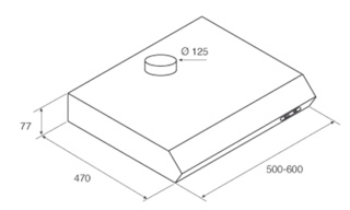 картинка Кухонная вытяжка Jetair LIGHT WH/F/60 