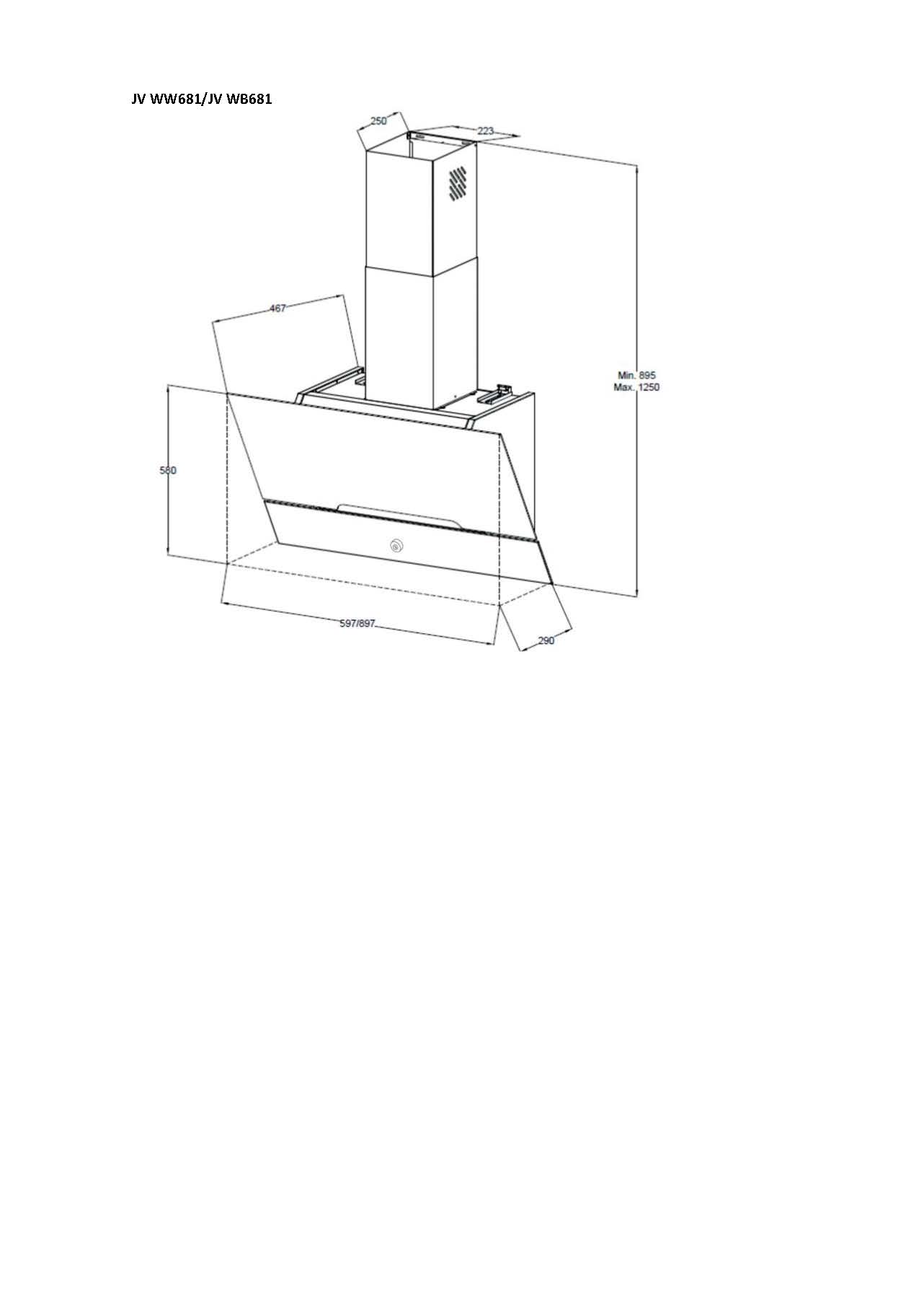 картинка Кухонная вытяжка Jacky's JV WB681  