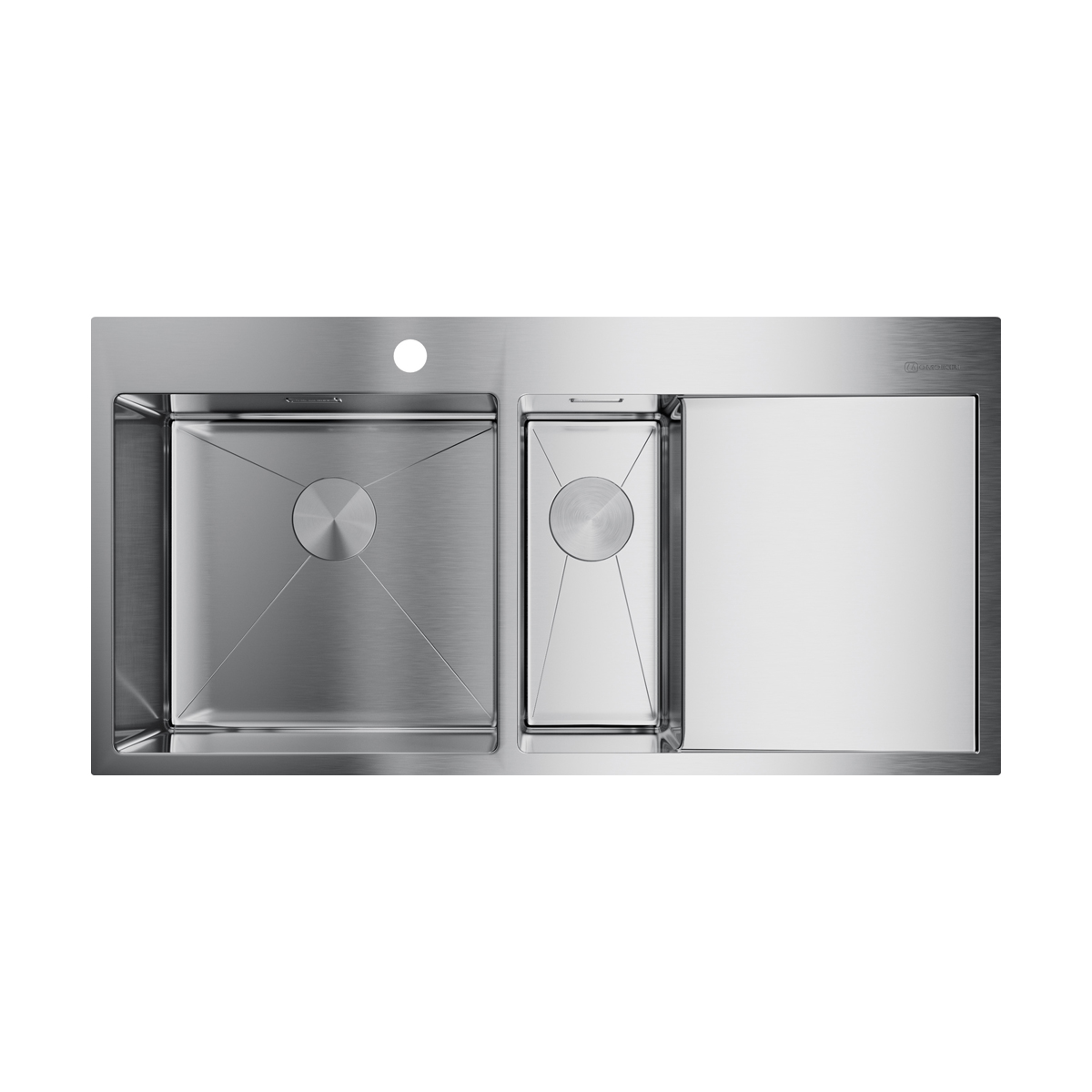 картинка Мойка для кухни Omoikiri Akisame-100-2-IN-L  картинка Мойка для кухни Omoikiri Akisame-100-2-IN-L