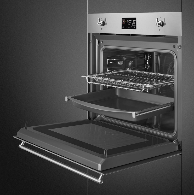 картинка Электрический духовой шкаф с СВЧ Smeg SO6302M2X 