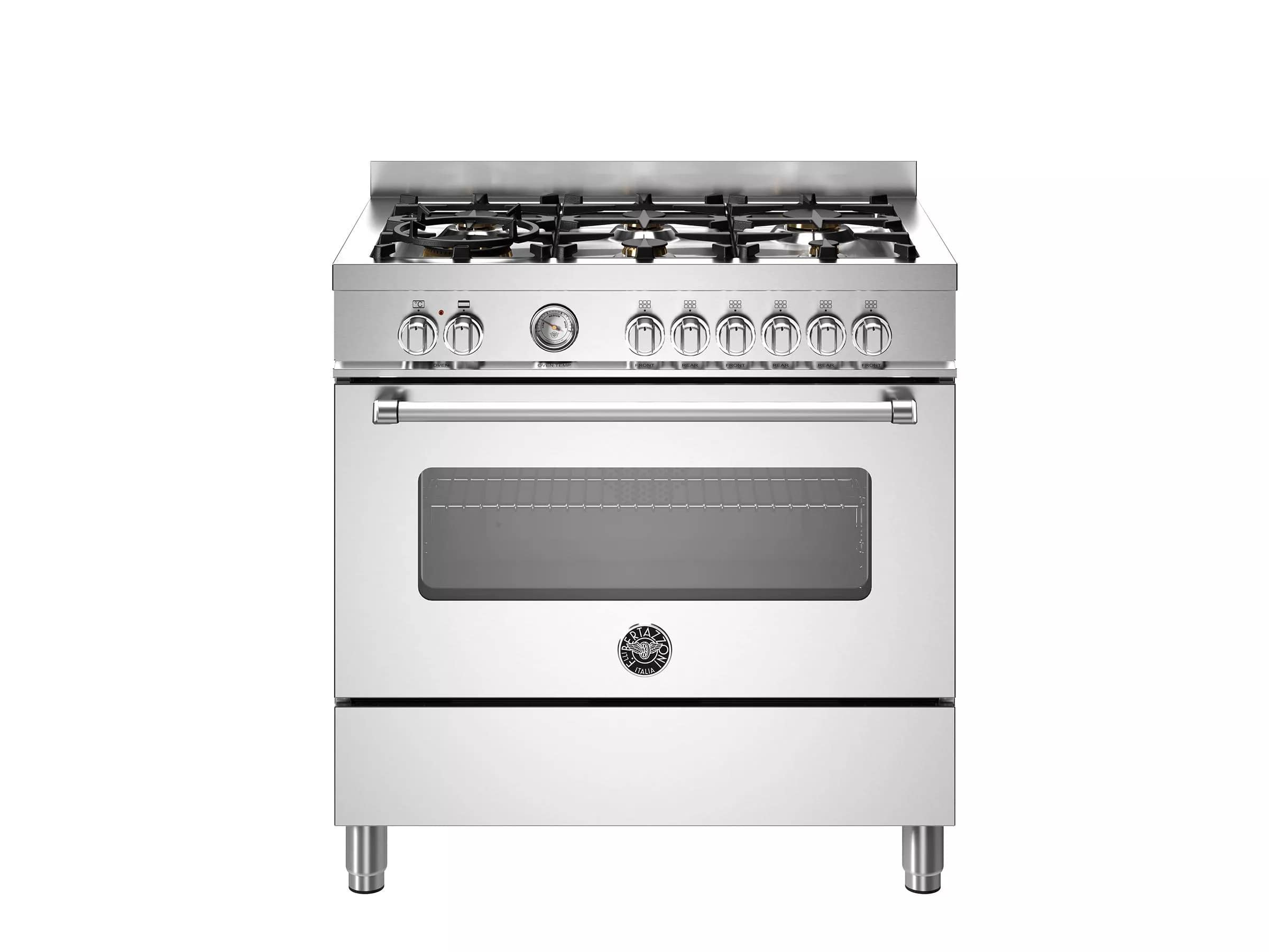 картинка Комбинированная кухонная плита Bertazzoni MAS96L1EXT нержавеющая сталь 