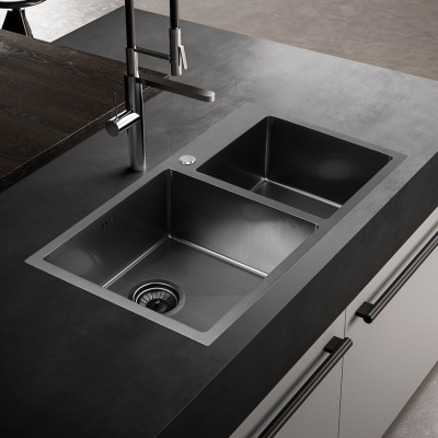 картинка Мойка для кухни Melana S8045HB PROFLINE графит  картинка Мойка для кухни Melana S8045HB PROFLINE графит