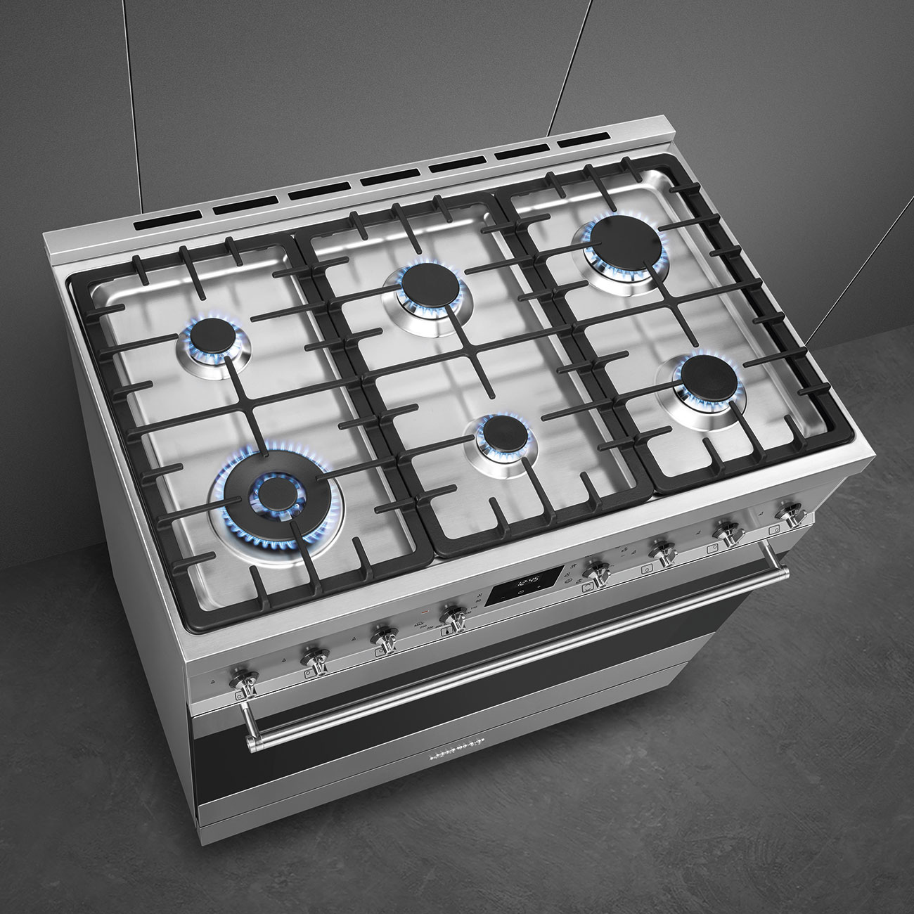 картинка Комбинированная кухонная плита Smeg C9GMX2 