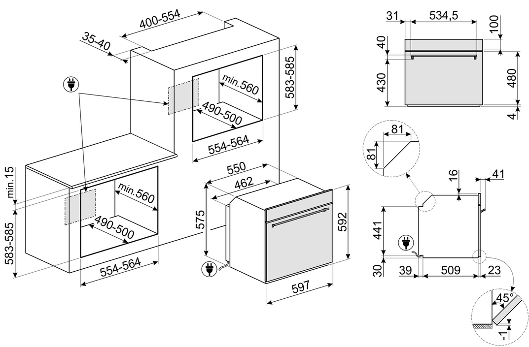 картинка Электрический духовой шкаф с СВЧ Smeg SO6302M2X 