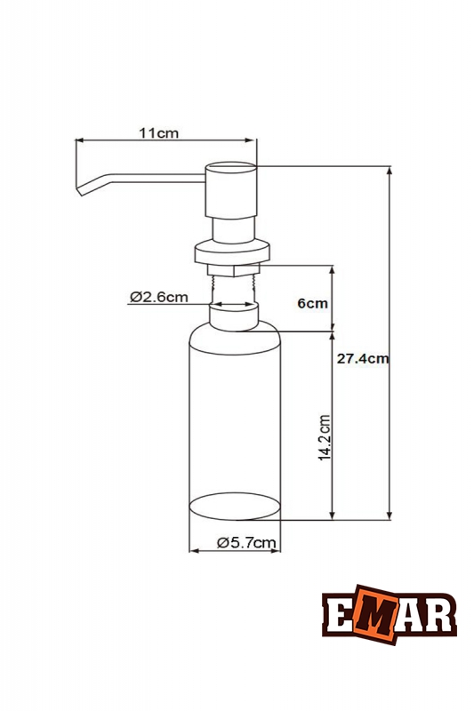 картинка Дозатор для мыла Emar Quartz ЕД - 401 