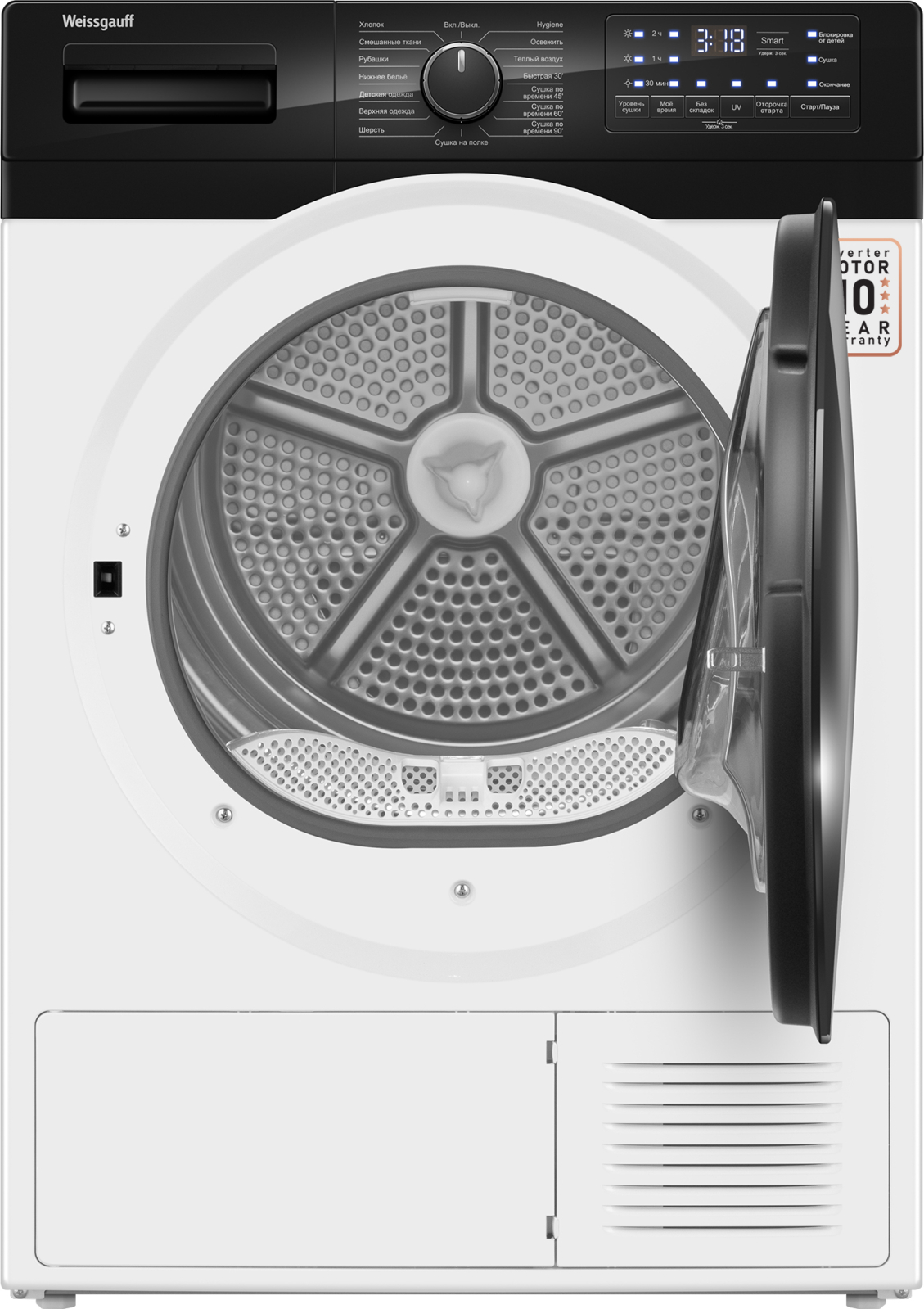 картинка Сушильная машина Weissgauff WD 6110 B Heat Pump 