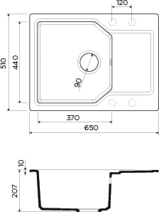 картинка Мойка для кухни Omoikiri YONAKA-65 