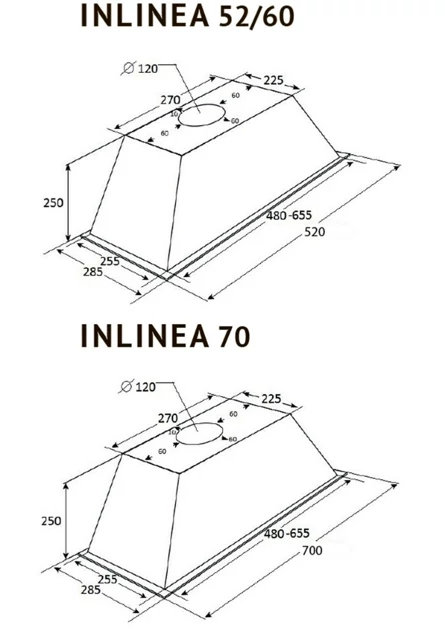 картинка Кухонная вытяжка Kuppersberg INLINEA 60 X  картинка Кухонная вытяжка Kuppersberg INLINEA 60 X