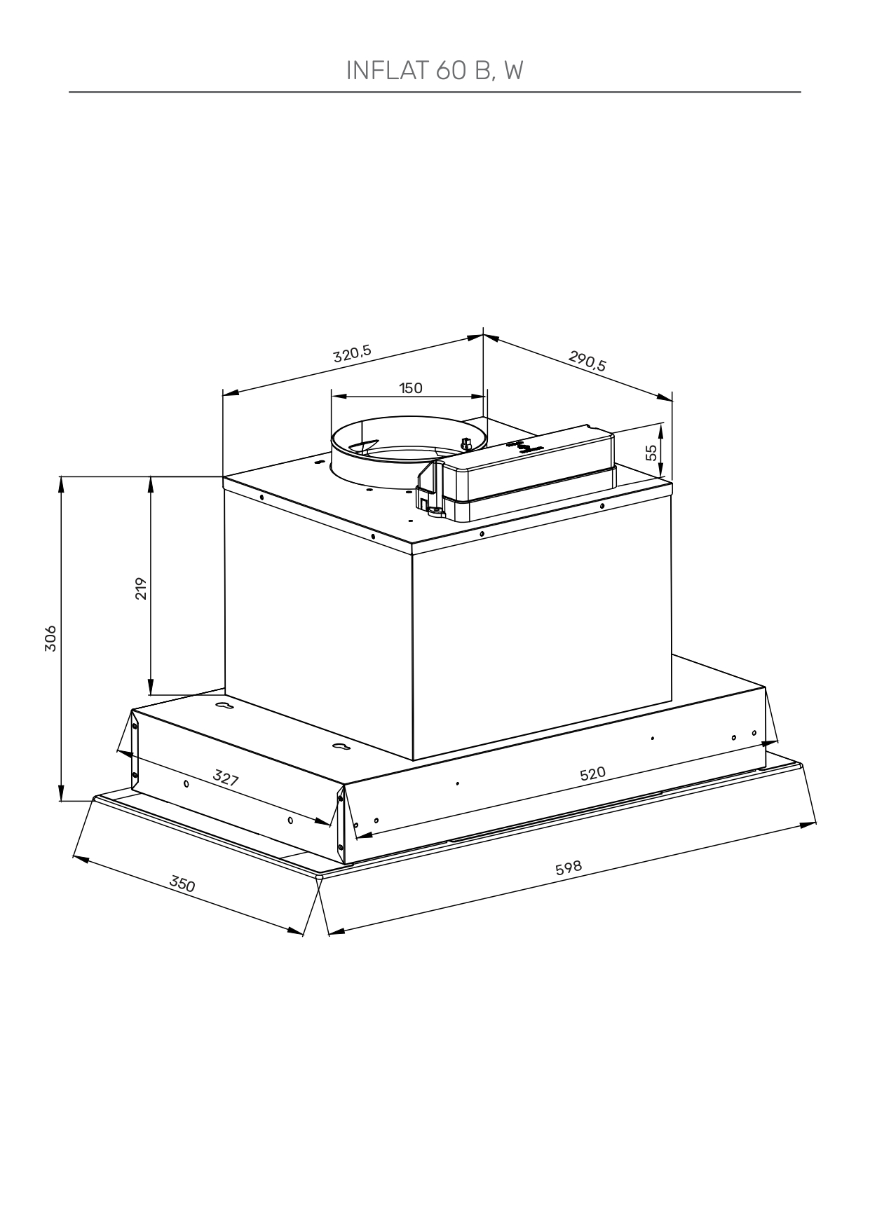 картинка Кухонная вытяжка Kuppersberg INFLAT 60 W 