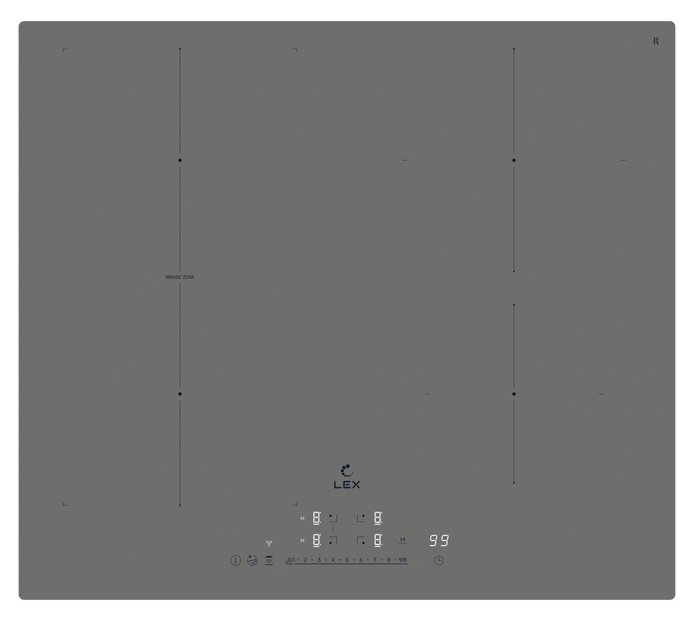 картинка Индукционная варочная панель Lex EVI 641A I GR 