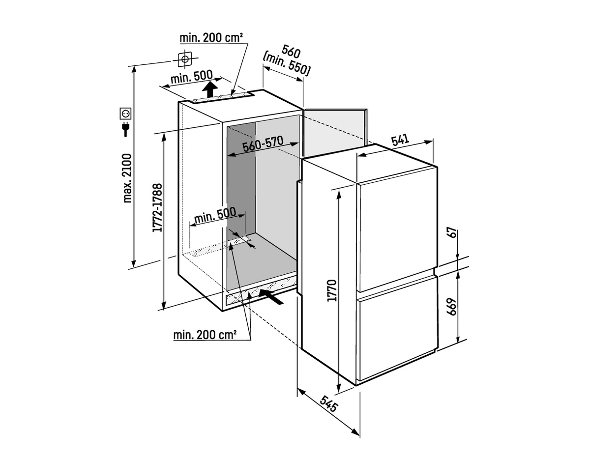 картинка Встраиваемый холодильник Liebherr CNef 5735 