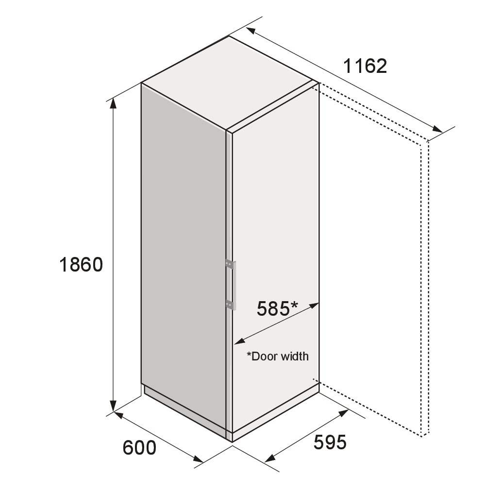 картинка Полувстраиваемый холодильник Asko RFR586KNCS1 нержавеющая сталь 
