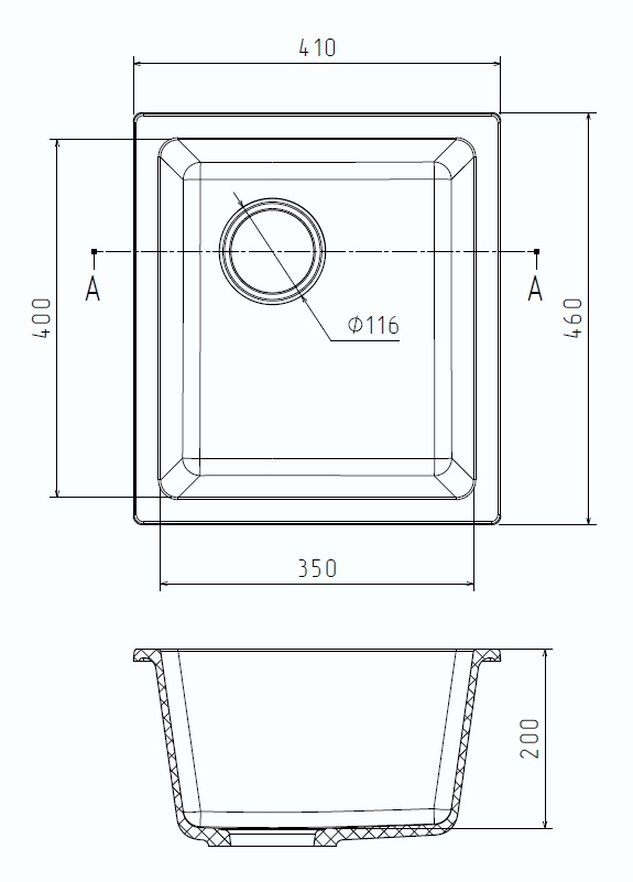 картинка Мойка для кухни Rivelato BERKANA BK-35  картинка Мойка для кухни Rivelato BERKANA BK-35