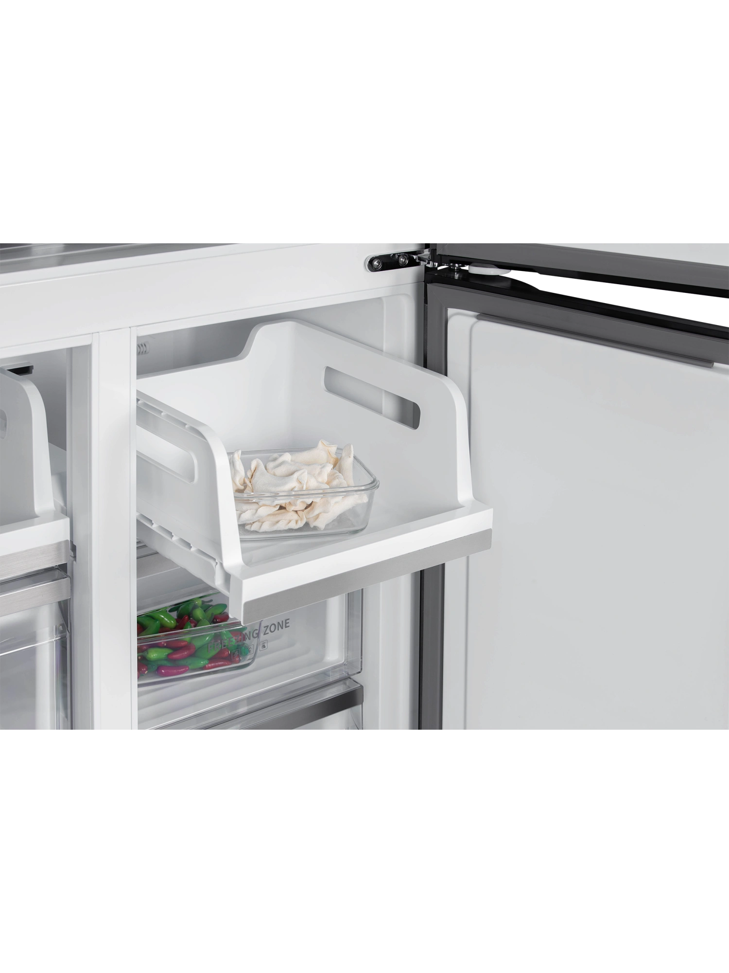 картинка Полувстраиваемый холодильник Hiberg RFQ-600DX NFYM INVERTER бежевый 