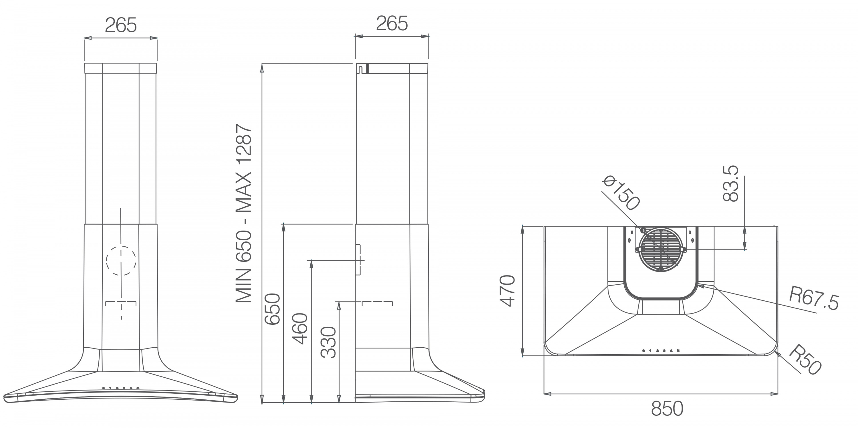 картинка Кухонная вытяжка Elica SWEET PEACH FUZZ/A/85 + CAM 