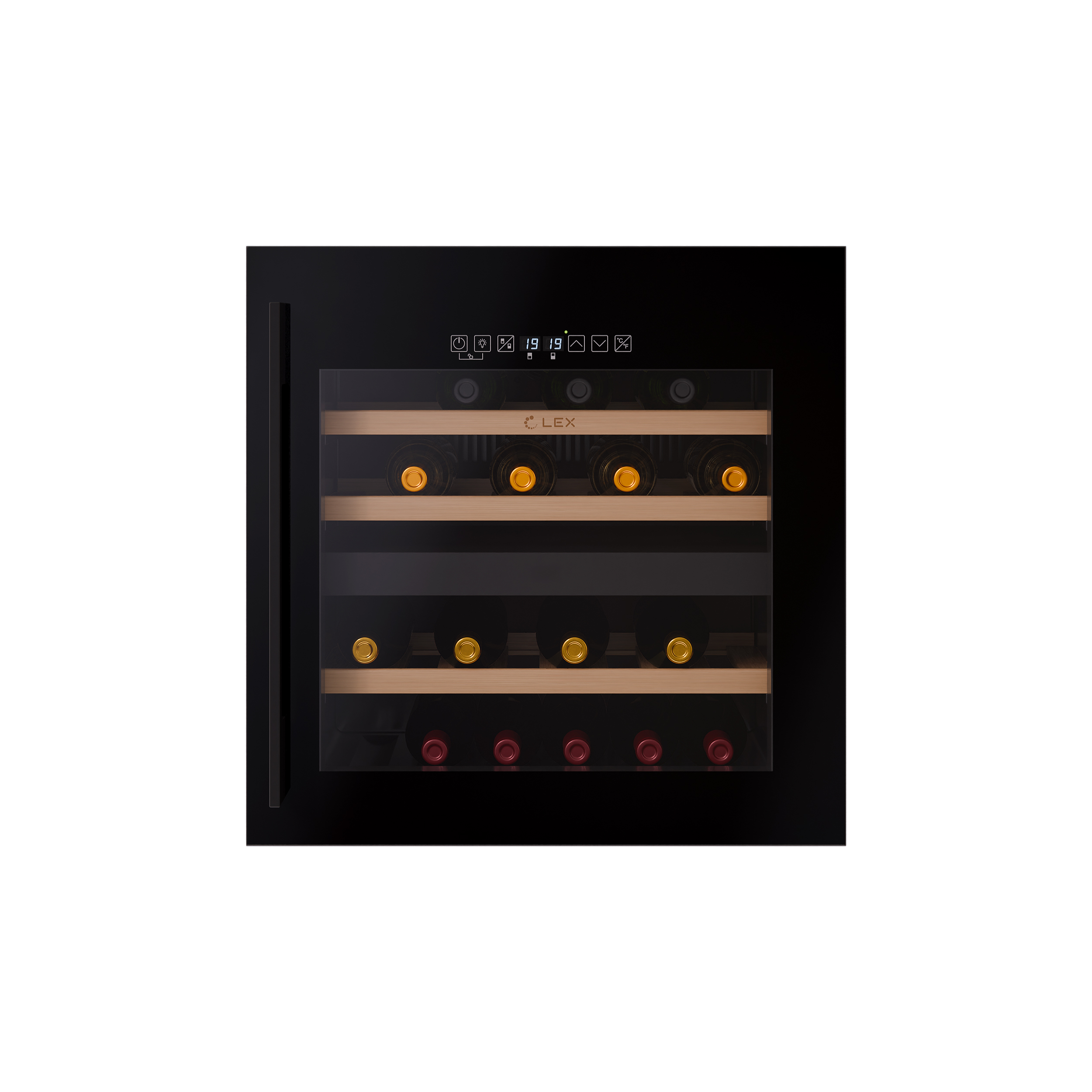 картинка Встраиваемый винный шкаф Lex LWD6036BL dual zone S  картинка Встраиваемый винный шкаф Lex LWD6036BL dual zone S
