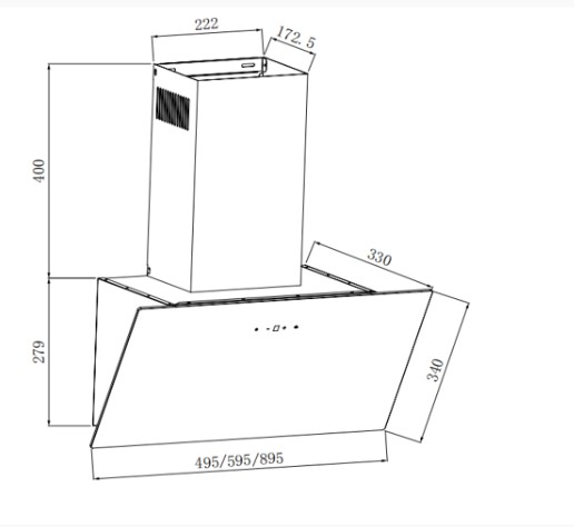 картинка Кухонная вытяжка Weissgauff Yota 500 Touch Black Glass 